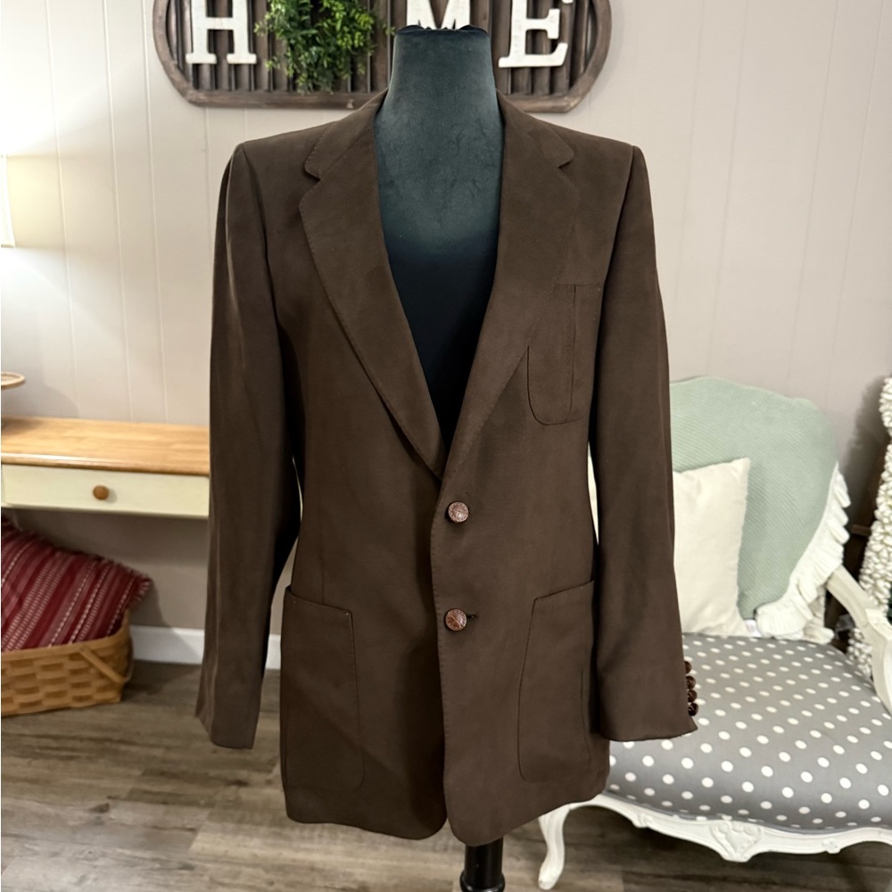 VTG Neiman Marcus • Lanvin Paris Feather Suede Blazer Sport Coat